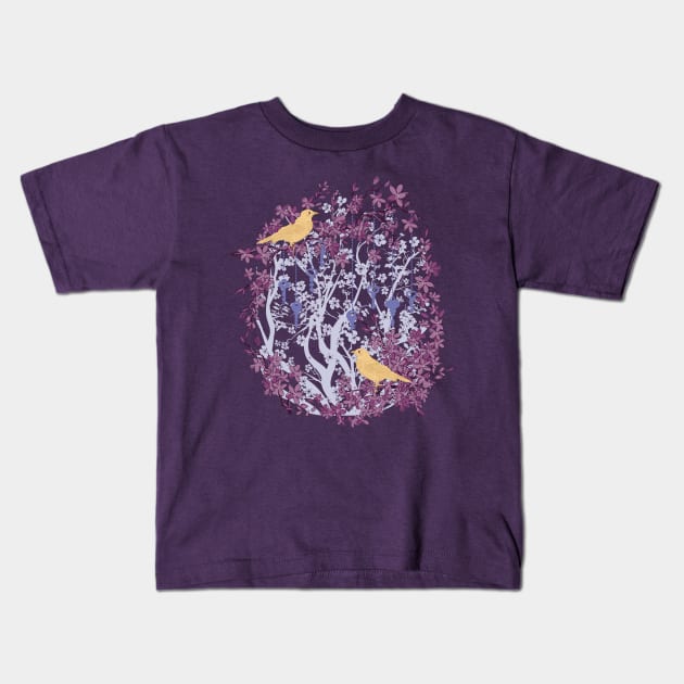 bird Nestings Kids T-Shirt by SWON Design